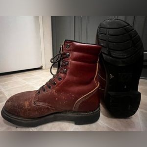 Vintage Hitchcock Sport leather work boots size 17